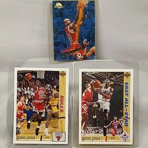 Michael Jordan 23 Skybox Upper Deck Bulls East All Star 3 Karten Lot Near Mint Vintage - Bild 1 von 19