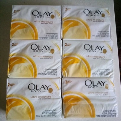 Olay Ultra Moisture Beauty Bar w/Shea Butter 4.25oz  12 Bars Six 2 Packs  - Image 1 of 4