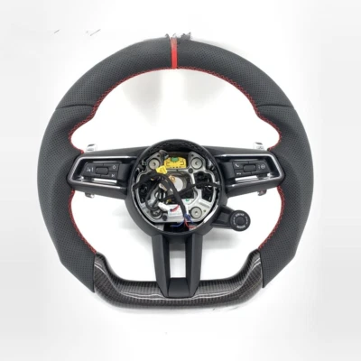 Carbon Fiber Steering Wheel fit For Porsche 911 718 Carrera Cayman 2014-2024 - Image 1 of 3