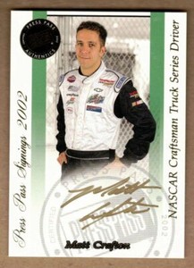 2002 PRESS PASS SIGNINGS GOLD MATT CRAFTON #50/50