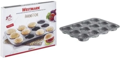 WESTMARK Backform antihaft kleine Brötchen Burger 12er  "MINI" perforierte Form - Bild 1 von 4