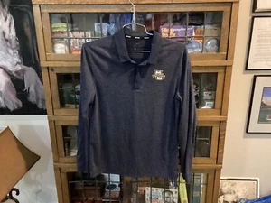 Marquette Golden Eagles Navy NIKE Dri-Fit L/S Performance Golf Polo SZ M - Cool - Picture 1 of 8