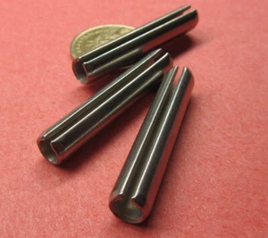 18-8 Stainless Steel, Slotted Roll Spring Pin, 5/16" Dia x 1 3/4" Length, 10 pcs - Picture 1 of 12