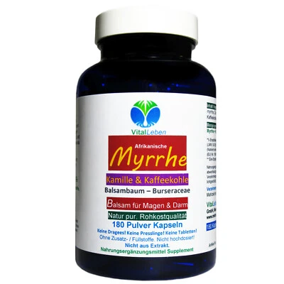 Myrrhe + Kamille + Kaffeekohle 180 Kapseln nach Hildegard von Bingen 27160-180