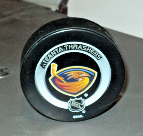 ATLANTA THRASHERS Hockey Puck: NHL: Glas Co: Collectable Sports: Made In Canada Cover