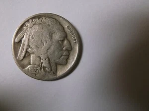 1927 D Buffalo Nickel Error on "E" word Five" , Very Fine - Picture 1 of 4