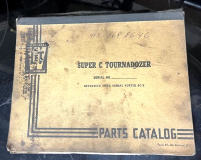 Manual de catálogo de piezas vintage LeTourneau-Westinghouse LW SUPER C TORNADOZER Foto 1 de 3