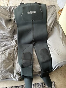 Hodgman Stockingfoot Neoprene Waders Size M Green Bib Suspenders - Picture 1 of 3