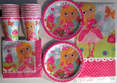 WOODLAND PRINCESS Birthday Party Supply Kit Set for 16 - Image 1 of 4