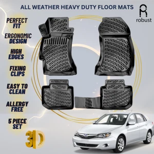 Floor Mats Liners For Subaru Impreza 2007-2012 All Weather Heavy Duty Car Rugs - Foto 1 di 9