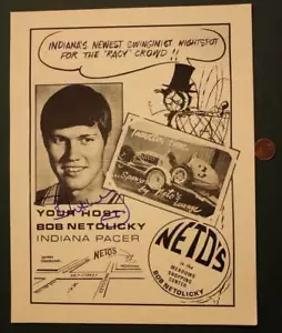 ABA Indiana Pacers Bob Netolicky autografo NETO nei prati foto e prova- - Foto 1 di 1