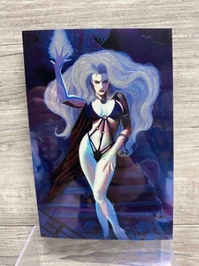 1996 Chaos Comics Krome Lady Death Mega Chromium Oversized Card HOME SWEET HOME - Picture 1 of 2