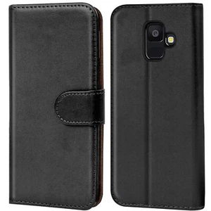 Schutz Hülle Für Samsung Galaxy A6 Handy Klapp Schutz Tasche Book Slim Flip Case - Afbeelding 1 van 7