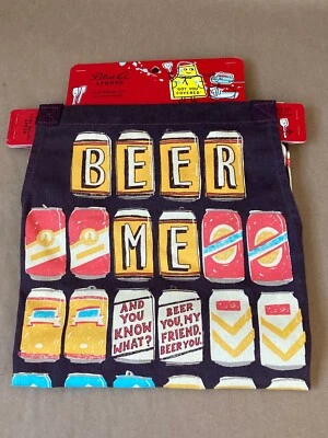 BEER ME - Blue Q Aprons Funny Cooking and BBQ Apron Unisex 2 Pockets 28"x31" NEW - Image 1 of 4