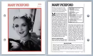 Mary Pickford - 1930's Atlas Editions Movie Star Card - Picture 1 of 1