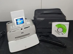 HP Photosmart 375 With Bag Q3419A Digital Photo Inkjet Printer No Ink - Picture 1 of 10