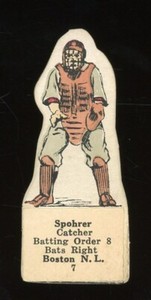 1921-30 M.L. Major League Die-Cuts Baseball #7 Al Spohrer Boston