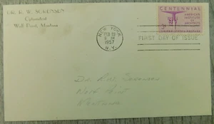 1st Day Issue American Institute of Architects FEB 1957 VTG Stamp Envelope Cover - Picture 1 of 4