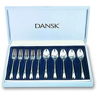 DANSK 587660 Danck Coffee Spoon & Flavor Fork TORUN Set of 10 Factory Sealed JP - Image 1 of 4
