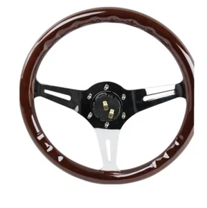 SPEC-D 350Mm Wooden Steering Wheel- Black Trim - Bild 1 von 5