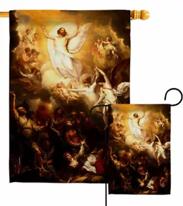 Bandiera da Giardino L'Ascensione Fede Regalo Religioso Decorativo Cortile Casa Striscione - Foto 1 di 17