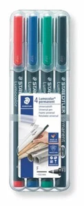 Staedtler Lumocolor Pack Of 4 Water Proof Fine Line Permanent Pens (Multicolor) - Picture 1 of 6