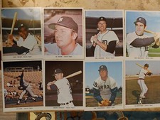 VINTAGE MLB DETROIT TIGERS 5" x 9"  PAPER COLOR PLAYER PICTURES.  LOT OF 13.  