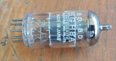 Used MATSUSHITA 6GH8A Vacuum Tube MADE IN JAPAN Tests 97% & 100% Good Gas x2 - Imagem 1 de 4