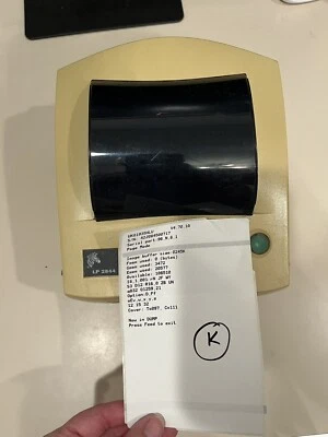 Zebra LP2844 Direct Thermal Label Printer Runs Test Sheet Fine NO POWER CORD - Image 1 of 4