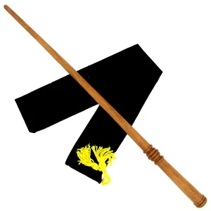 16" Hand Turned Mahogany Wood Magic Wand Witch Wizard Wicca w/ Free Velvet Bag - Picture 1 of 4