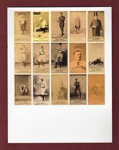 N172 OLD JUDGE 1886-1890 UNCUT REPRINT SHEET Y: Mickey Welch +14 other cards