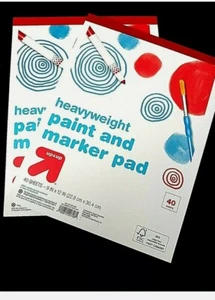 Set of 2 UP&UP Pack Heavyweight Paint And Marker Pad 40 Pages Each Pad. - Picture 1 of 4