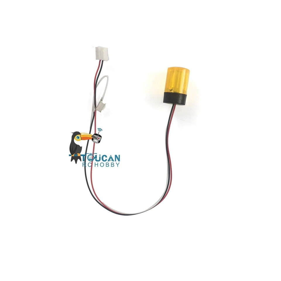 Henglong DIY Caution Lamp LED Flashing Warning Light For 1/16 RC Tank Truck Car