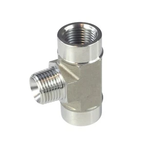 Stainless Steel 304 FORGED Pipe Fitting, Branch Tee, 1/2" NPT male - Picture 1 of 6
