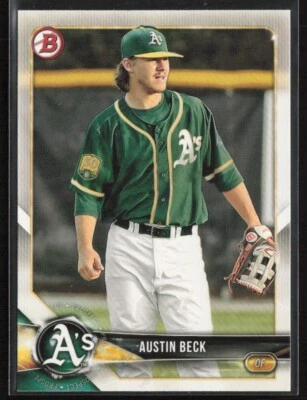 2018 Bowman Prospects #BP6 Austin Beck Oakland Athletics - Image 1 of 2