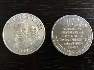Custom Vintage 1984 POTF Power of the Force Silver Anakin Skywalker Coin - Picture 1 of 1
