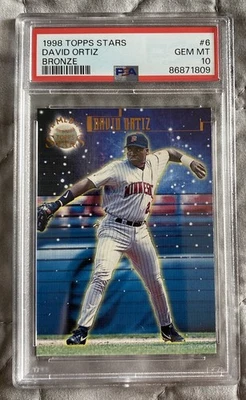 Topps Stars #6 1998 bronce David Ortiz PSA 10 Pop 2 ¡joya dura! Rookie RC/9799 Foto 1 de 4