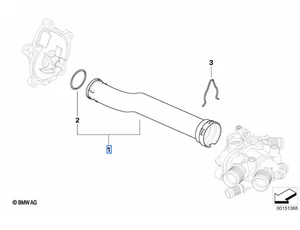 MINI Genuine Water Pipe Fits R55/56/57/58/60 11537589713 - Picture 1 of 3