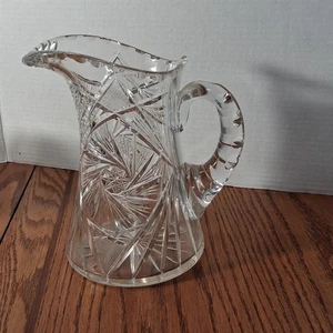 Antique American Brilliant Period  Crystal Pitcher - Picture 1 of 23