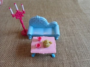 Mueble Polly Pocket Princesa Disney Casa de Muñecas Sala Sofá Castillo R83 - Imagen 1 de 4