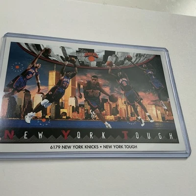 Винтажный Патрик Юинг Аллан Хьюстон LJ Старкс «Нью-Йорк жесткий» промо плакат карта 4 x 6 - Изображение 1 из 4