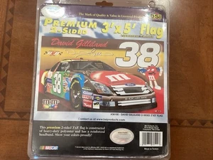 NASCAR David Gilliland M&M’s #38   RACING  PREMIUM  2 SIDED 3'X5' FLAG BSI NIP - Picture 1 of 4