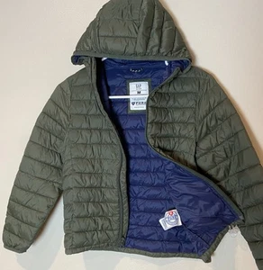 GAP Kids M Puffer Army Green Primaloft Lightweight Water Resistant Jacket 17x20 - Picture 1 of 8