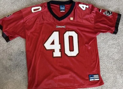 Camiseta deportiva Mike Allstott Tampa Bay Buccaneers Adidas para hombre XL con holograma Foto 1 de 4