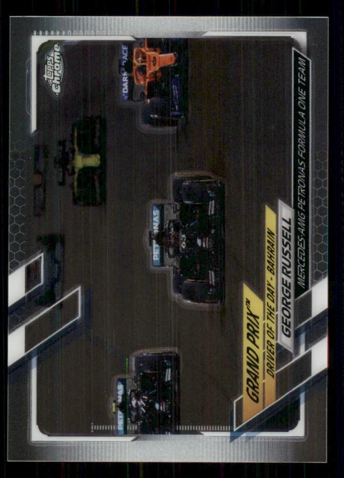 2021 Topps Chrome Formula 1 #156 George Russell/Driver of the Day - Image 1 of 2