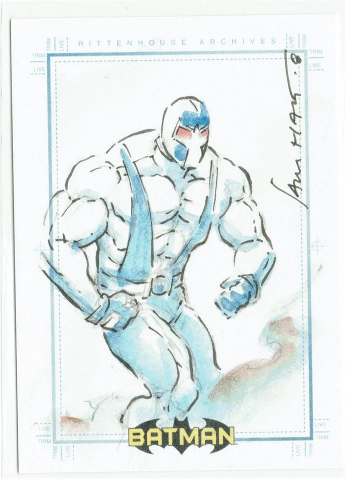 Batman Archives Rittenhouse 2008 boceto de artista Sketchafex 1/1 Sam Hart Foto 1 de 4