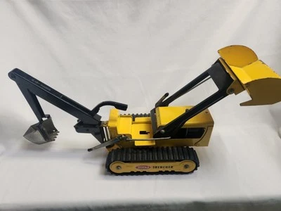 Vintage 1960s No. 534 Tonka Trencher Backhoe Loader Pressed Steel Working - Image 1 of 4