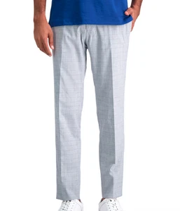 Kenneth Cole Reaction Pants Mens 34x32 Slim Fit Stretch Flat Front Plaid New - Picture 1 of 7