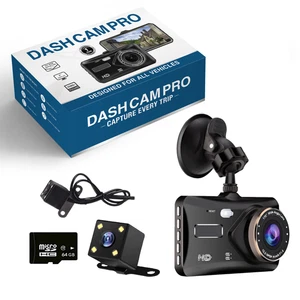 1080p Dual Rear Dashcam Pro Car Camera 170° Wide Angle + 64GB SD Card - Picture 1 of 9