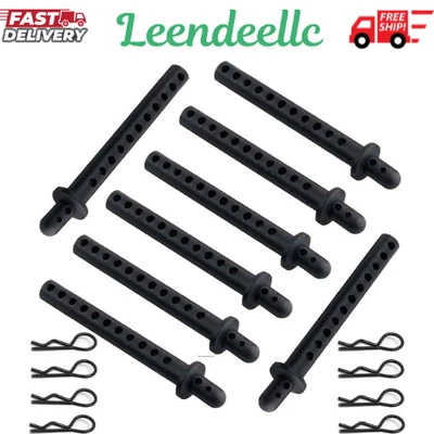 Paquete de 8 soportes de plástico para poste de carrocería de coche de radiocontrol de 68 mm compatibles con clips Foto 1 de 2